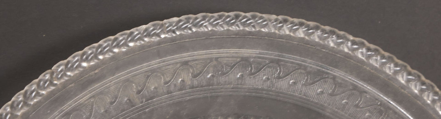 Lot 030 - Antique Early American Pattern Glass E.A.P.G. Cupid And Venus Plate Platter By Richards & Hartley Glass Company, Circa 1880