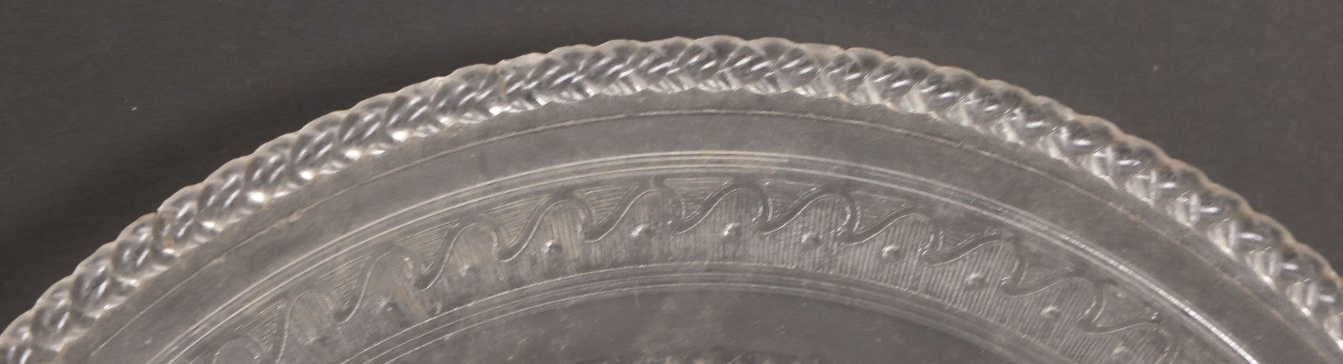 Lot 030 - Antique Early American Pattern Glass E.A.P.G. Cupid And Venus Plate Platter By Richards & Hartley Glass Company, Circa 1880