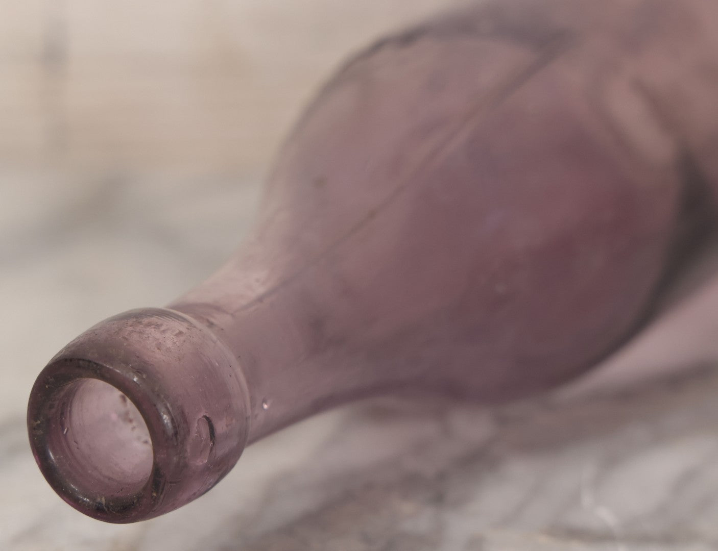 Lot 032 - Antique Purple Glass Bottle From Thos. Grimes & Bro. Inc., Providence, Rhode Island, 9" Height