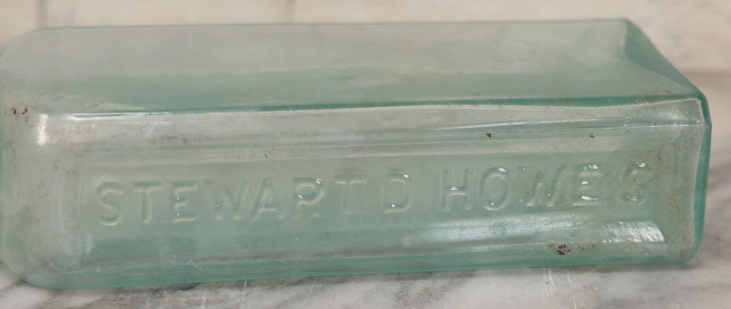 Lot 033 - Antique Stewart D. Howe's Arabian Tonic Blood Purifier Patent Medicine Apothecary Glass Bottle, New York, With Embossed Lettering, 9-3/8" Height