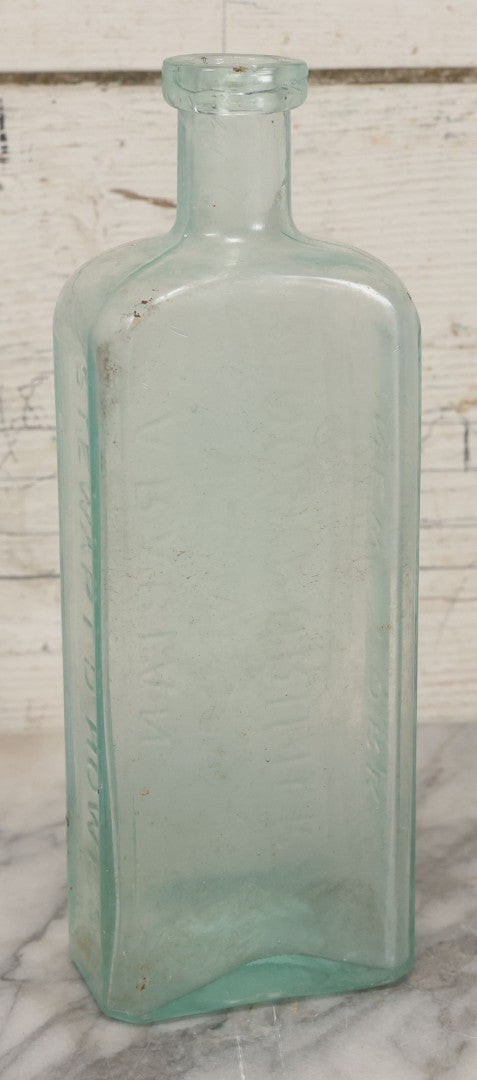 Lot 033 - Antique Stewart D. Howe's Arabian Tonic Blood Purifier Patent Medicine Apothecary Glass Bottle, New York, With Embossed Lettering, 9-3/8" Height