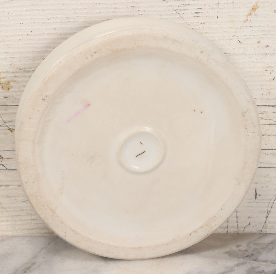 Lot 039 - Pair Of Antique Children's Plate Bowls Including Alphabet Dish With Children Riding Dog And Baby Dish With Child Playing With Toys, Marked Made In Czecho-Slovakia