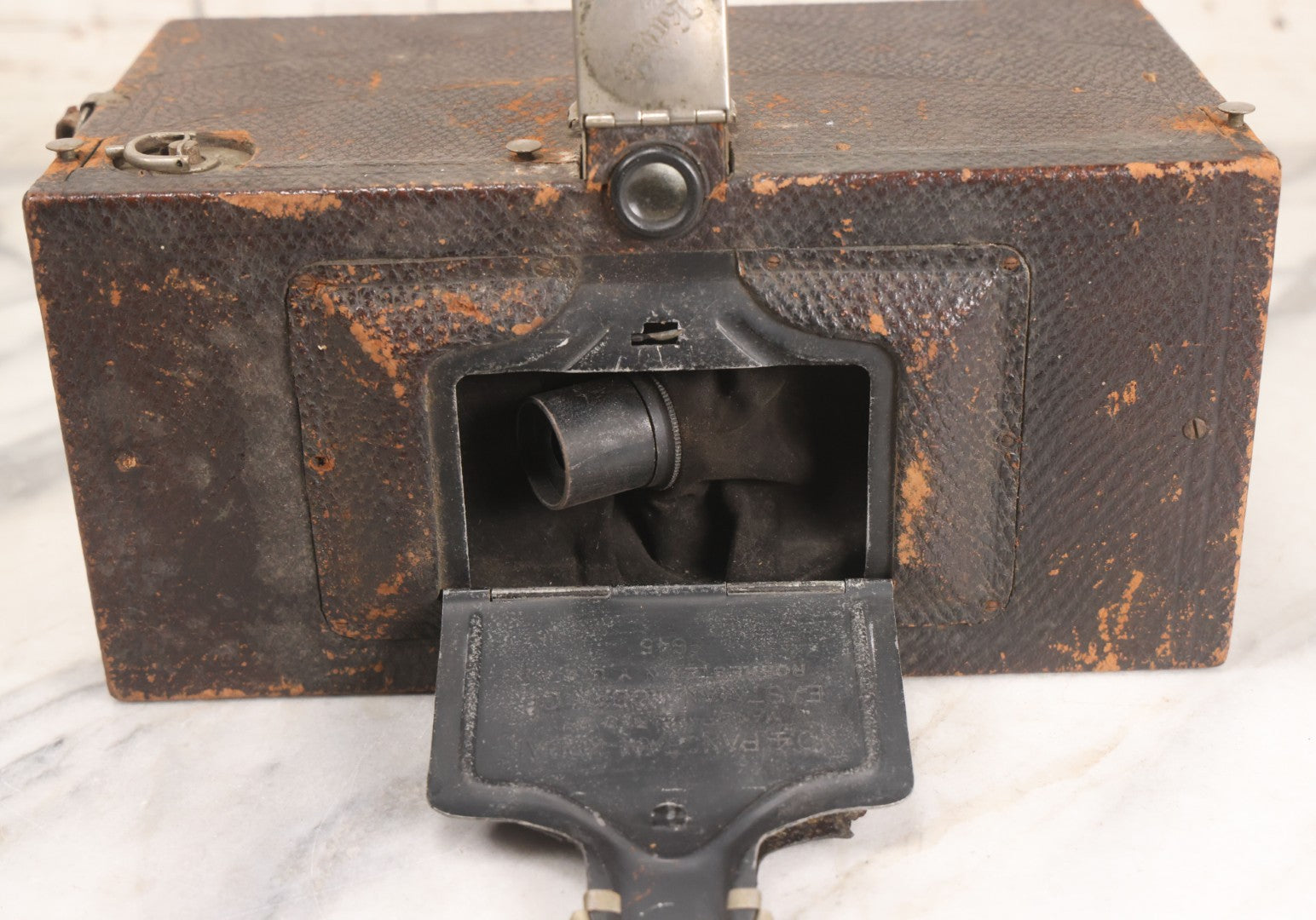 Lot 043 - Antique No. 4 Panoram-Kodak Model B Panoramic Film Camera, Manufactured By Eastman Kodak Co., Rochester, New York, Note Tear In Soft Leather Bellows, For Display Or Restoration, Circa 1902