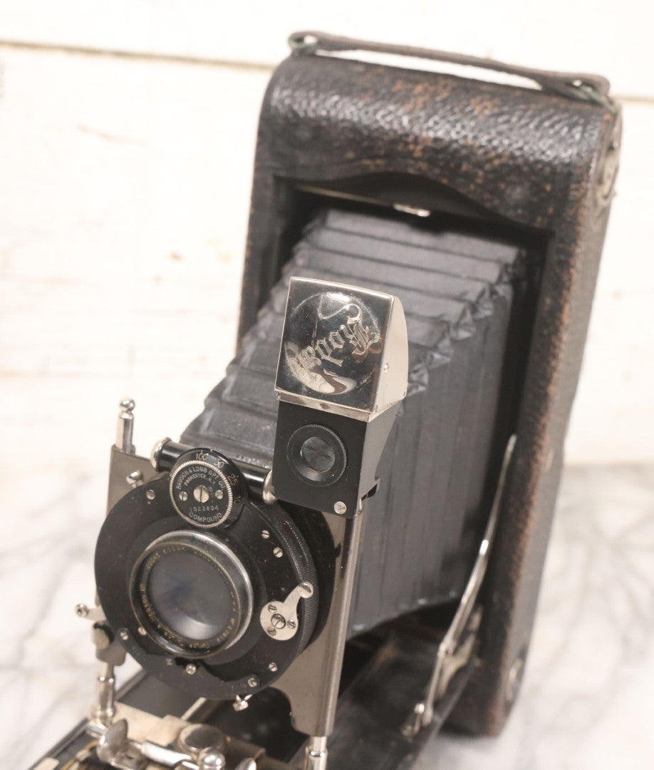 Lot 044 - Antique No. 3-A Folding Pocket Kodak Model C Camera Manufactured By Eastman Kodak Co., Rochester, New York, With Cooke Lens Manufactured By Taylor Taylor & Hobson, Limited, Last Patent Date October 19, 1909, Note Camera Has Musty Smell