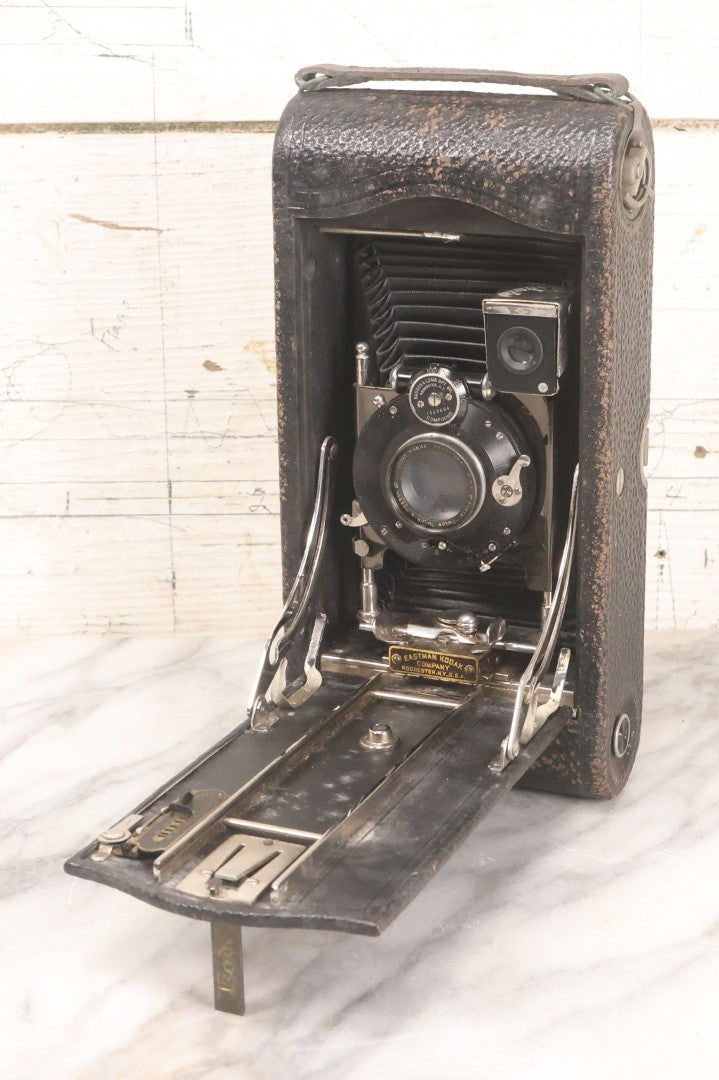 Lot 044 - Antique No. 3-A Folding Pocket Kodak Model C Camera Manufactured By Eastman Kodak Co., Rochester, New York, With Cooke Lens Manufactured By Taylor Taylor & Hobson, Limited, Last Patent Date October 19, 1909, Note Camera Has Musty Smell