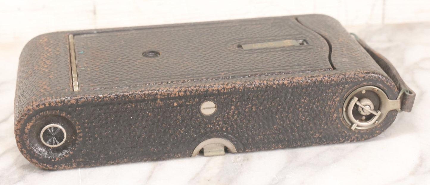 Lot 044 - Antique No. 3-A Folding Pocket Kodak Model C Camera Manufactured By Eastman Kodak Co., Rochester, New York, With Cooke Lens Manufactured By Taylor Taylor & Hobson, Limited, Last Patent Date October 19, 1909, Note Camera Has Musty Smell
