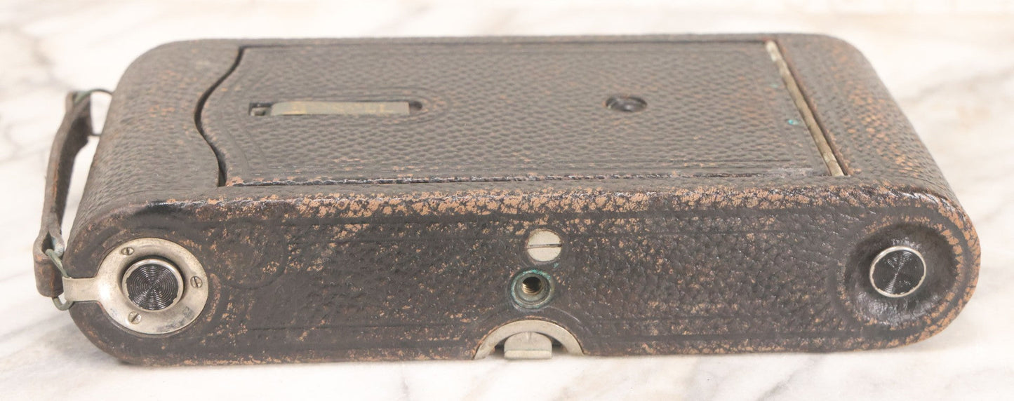 Lot 044 - Antique No. 3-A Folding Pocket Kodak Model C Camera Manufactured By Eastman Kodak Co., Rochester, New York, With Cooke Lens Manufactured By Taylor Taylor & Hobson, Limited, Last Patent Date October 19, 1909, Note Camera Has Musty Smell