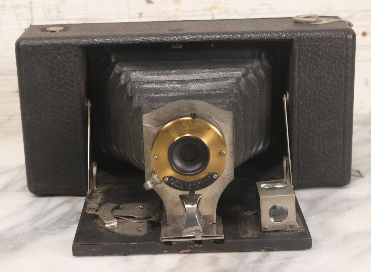 Lot 046 - Antique Ansco No. 3A Folding Buster Brown Model A Folding Camera With Lens By Wollensak Optical Co., Rochester, New York, Circa 1915