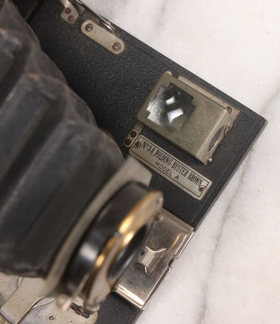 Lot 046 - Antique Ansco No. 3A Folding Buster Brown Model A Folding Camera With Lens By Wollensak Optical Co., Rochester, New York, Circa 1915