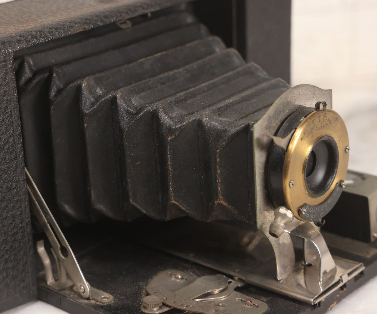 Lot 046 - Antique Ansco No. 3A Folding Buster Brown Model A Folding Camera With Lens By Wollensak Optical Co., Rochester, New York, Circa 1915