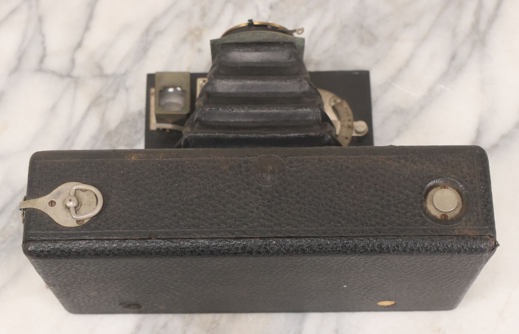 Lot 046 - Antique Ansco No. 3A Folding Buster Brown Model A Folding Camera With Lens By Wollensak Optical Co., Rochester, New York, Circa 1915