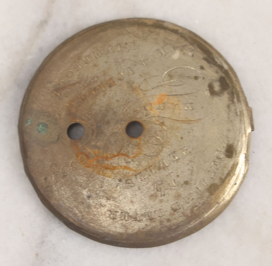 Lot 048 - Mixed Antique Salvage Grouping Of Pocket Watch Parts Including Porcelein Clock Faces, Movements, And Case Parts, 35+ Pieces, Makers Include J.F. Cooper, William Favre, F. Huquenm, M.J. Tobias