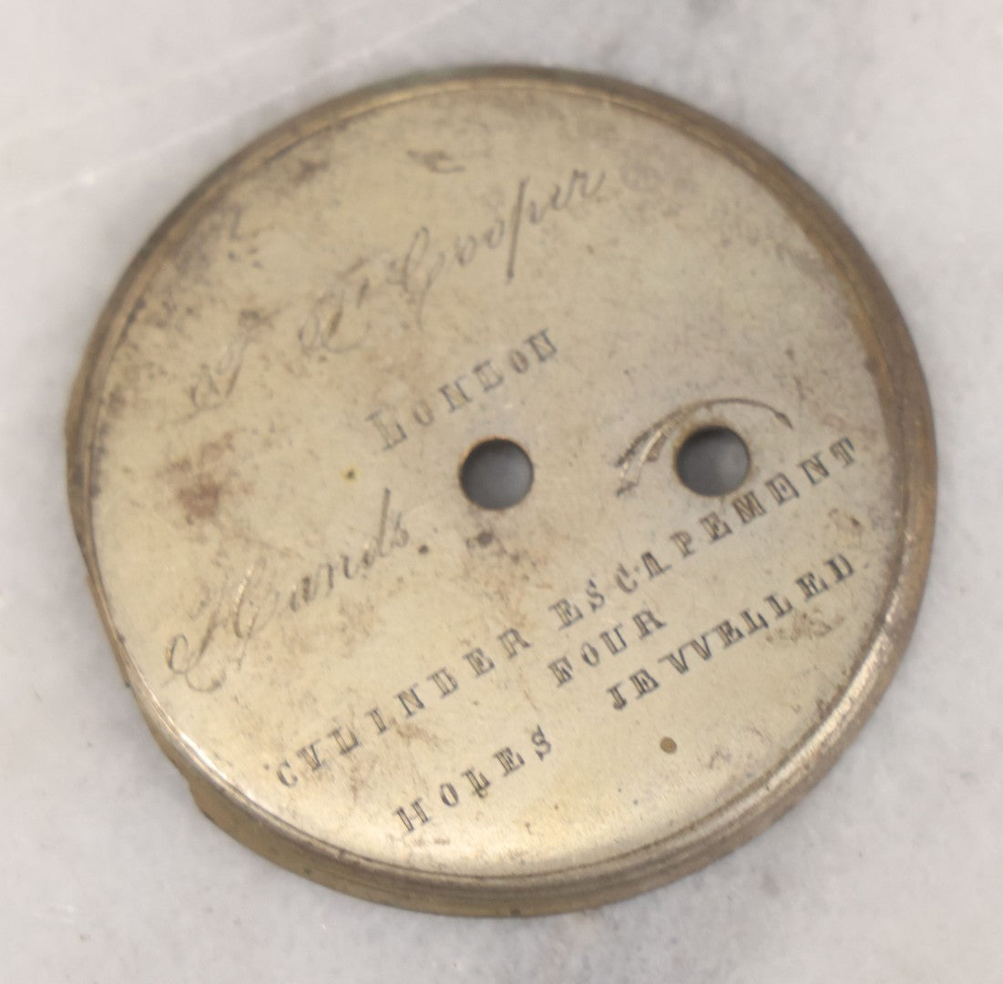 Lot 048 - Mixed Antique Salvage Grouping Of Pocket Watch Parts Including Porcelein Clock Faces, Movements, And Case Parts, 35+ Pieces, Makers Include J.F. Cooper, William Favre, F. Huquenm, M.J. Tobias