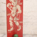 Lot 053 - Vintage Painted Wood "High Striker" Or "Strongman" Carnival Style Tabletop Toy With Young Boy Boxer And Finger Operated Bell Ringer, Circa 1950