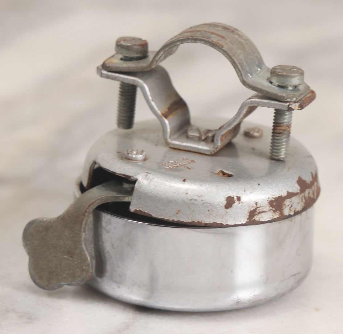 Lot 055 - Vintage Mickey Mouse Magician Chrome Bicycle Bell With Handlebar Clamp, Copyright Walt Disney Productions, Made In Germany, Ringer Functions