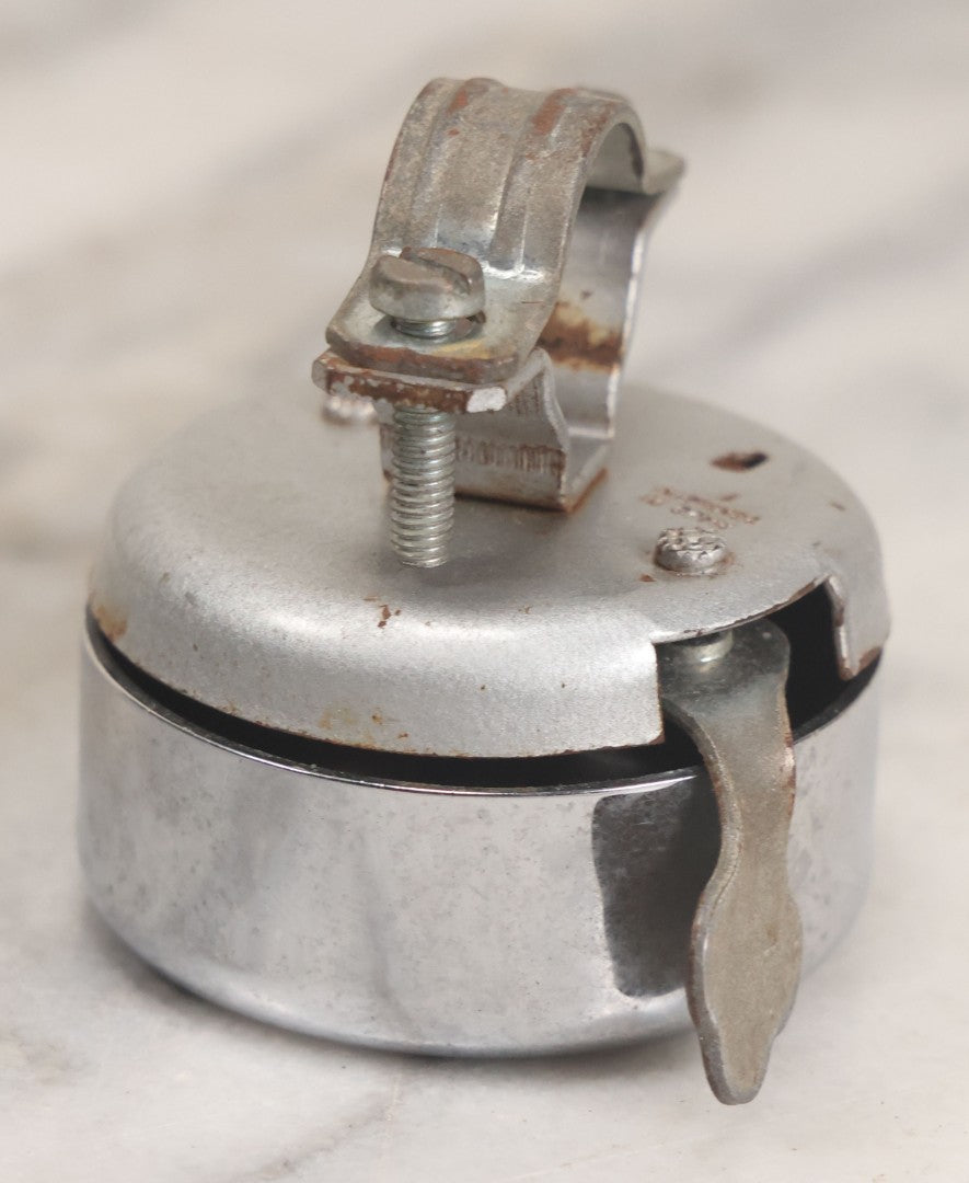 Lot 055 - Vintage Mickey Mouse Magician Chrome Bicycle Bell With Handlebar Clamp, Copyright Walt Disney Productions, Made In Germany, Ringer Functions