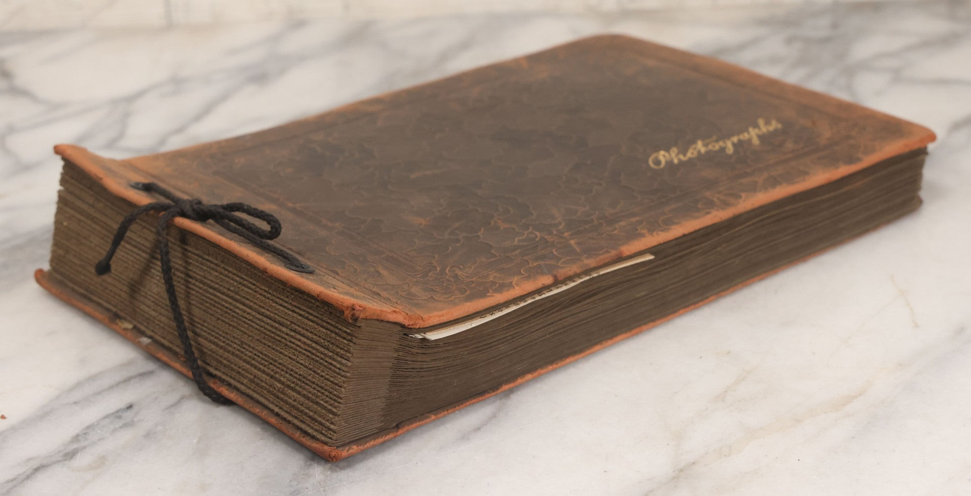 Lot 062 - Vintage Snapshot Photo Album With 125+ Photographs Including Photos Of Spirit Of St. Louis Plane, Redwood Forest, Automobiles, Outings, Comic Wedding Posters, Statue Of Liberty, Beachwear, And More