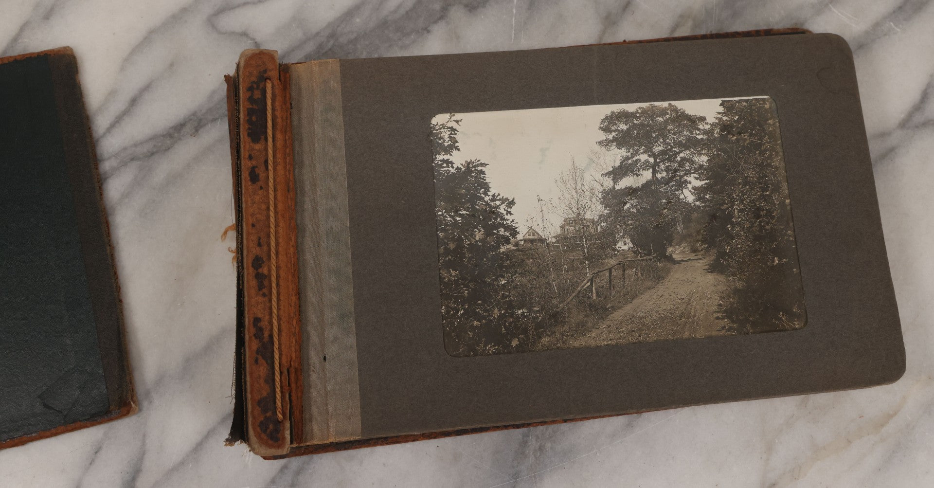Lot 063 - Antique Snapshot Photo Album With 24 Photographs Of Turn Of The Century Coastal Towns And Farms With Group Photos Of Beach And Other Outings, Likely Maine, New England, Note Cover Detached
