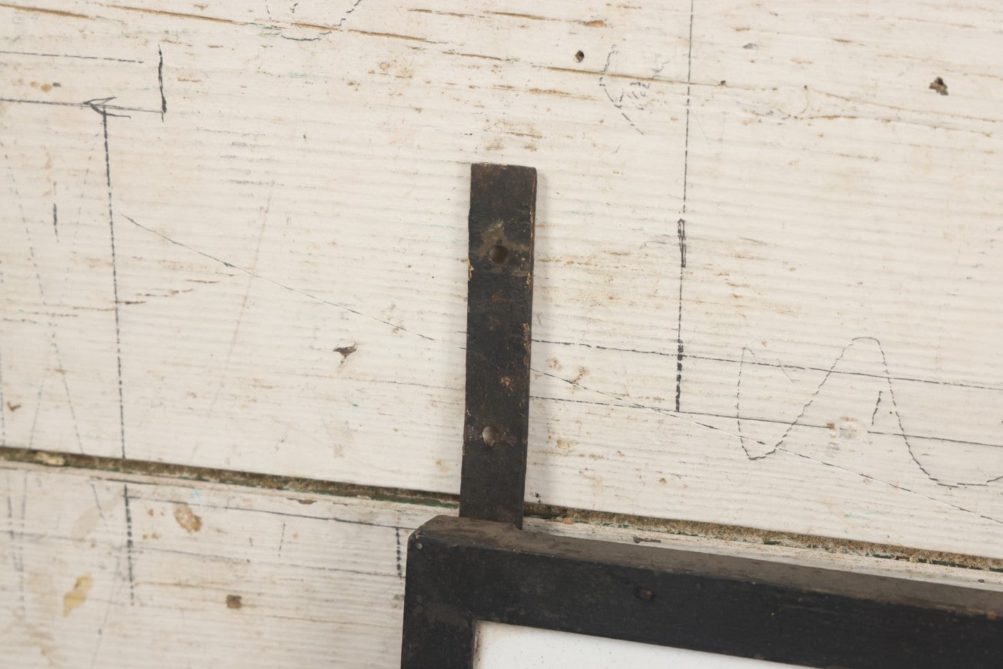 Lot 001 - Vintage Hand Painted Sign For "H.N. Colby Funeral Home" Lawrence, Massachusetts, In Metal Frame With Brackets, Painted On Vitrolite "Better Than Marble Composite Material," Circa 1940s, 25-5/8" L x 8-1/2" H