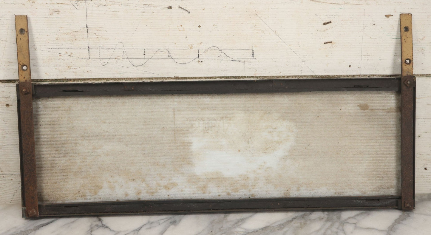 Lot 001 - Vintage Hand Painted Sign For "H.N. Colby Funeral Home" Lawrence, Massachusetts, In Metal Frame With Brackets, Painted On Vitrolite "Better Than Marble Composite Material," Circa 1940s, 25-5/8" L x 8-1/2" H