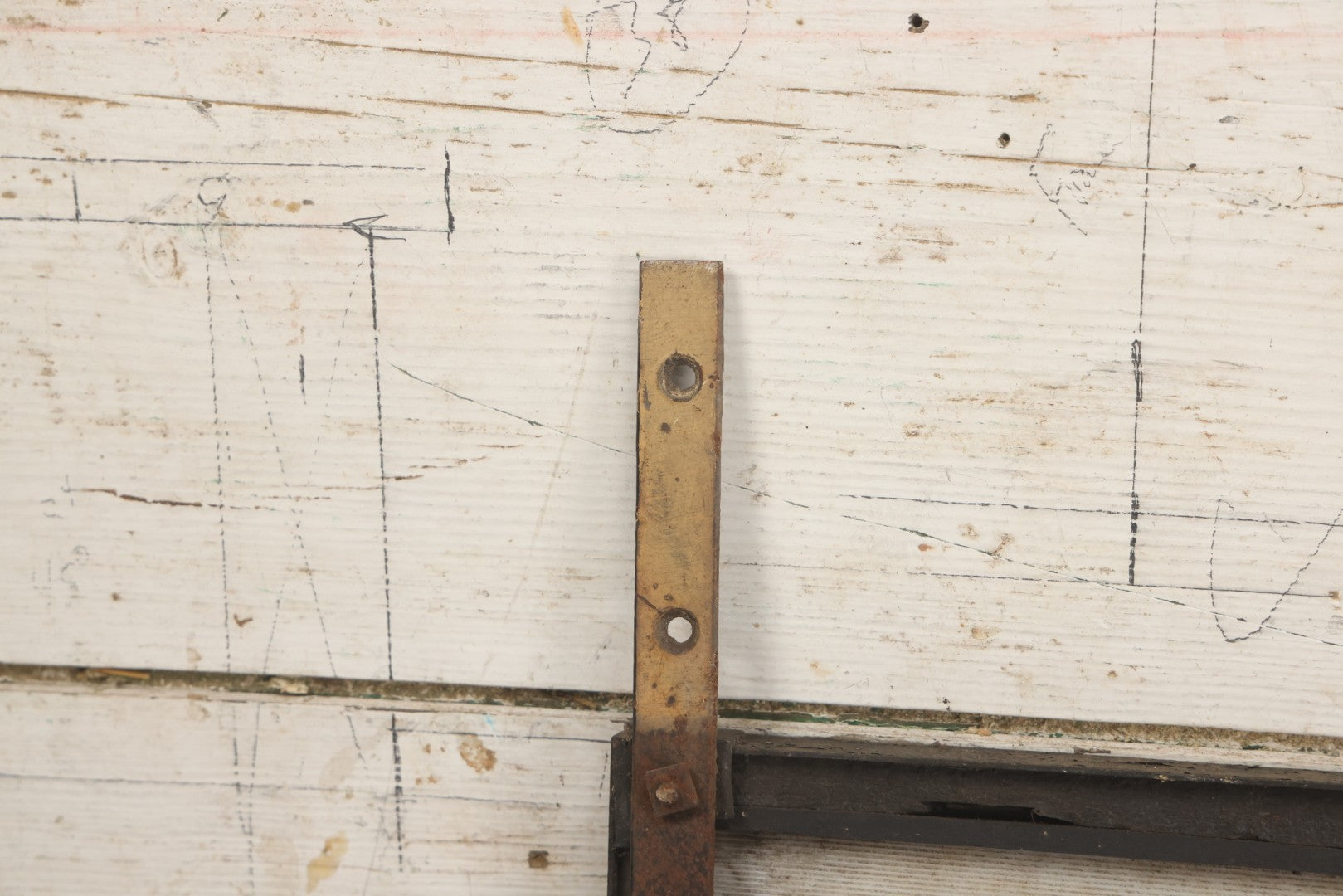 Lot 001 - Vintage Hand Painted Sign For "H.N. Colby Funeral Home" Lawrence, Massachusetts, In Metal Frame With Brackets, Painted On Vitrolite "Better Than Marble Composite Material," Circa 1940s, 25-5/8" L x 8-1/2" H