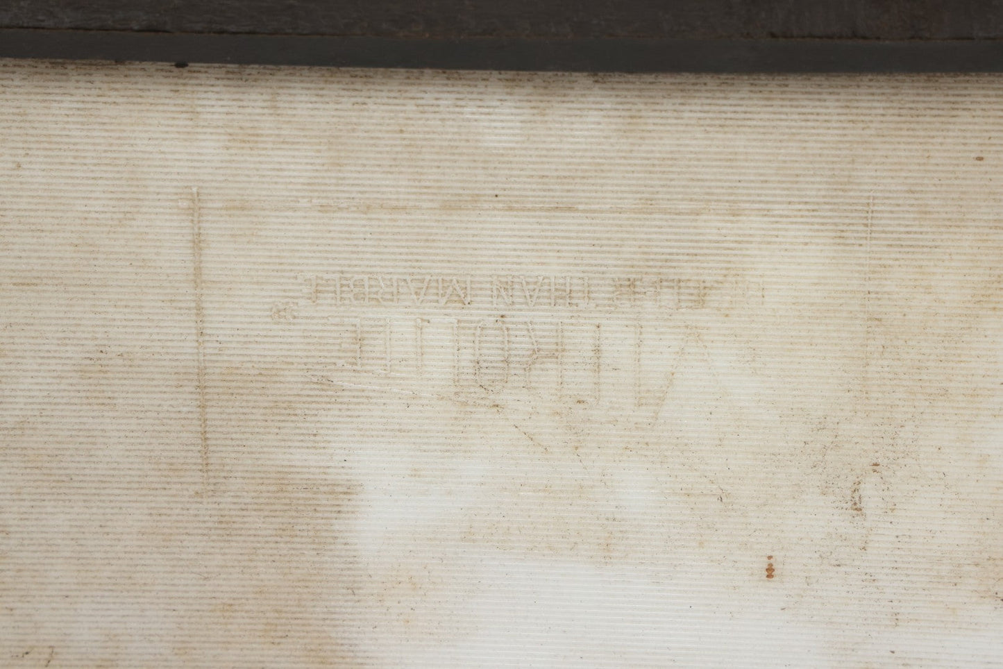 Lot 001 - Vintage Hand Painted Sign For "H.N. Colby Funeral Home" Lawrence, Massachusetts, In Metal Frame With Brackets, Painted On Vitrolite "Better Than Marble Composite Material," Circa 1940s, 25-5/8" L x 8-1/2" H