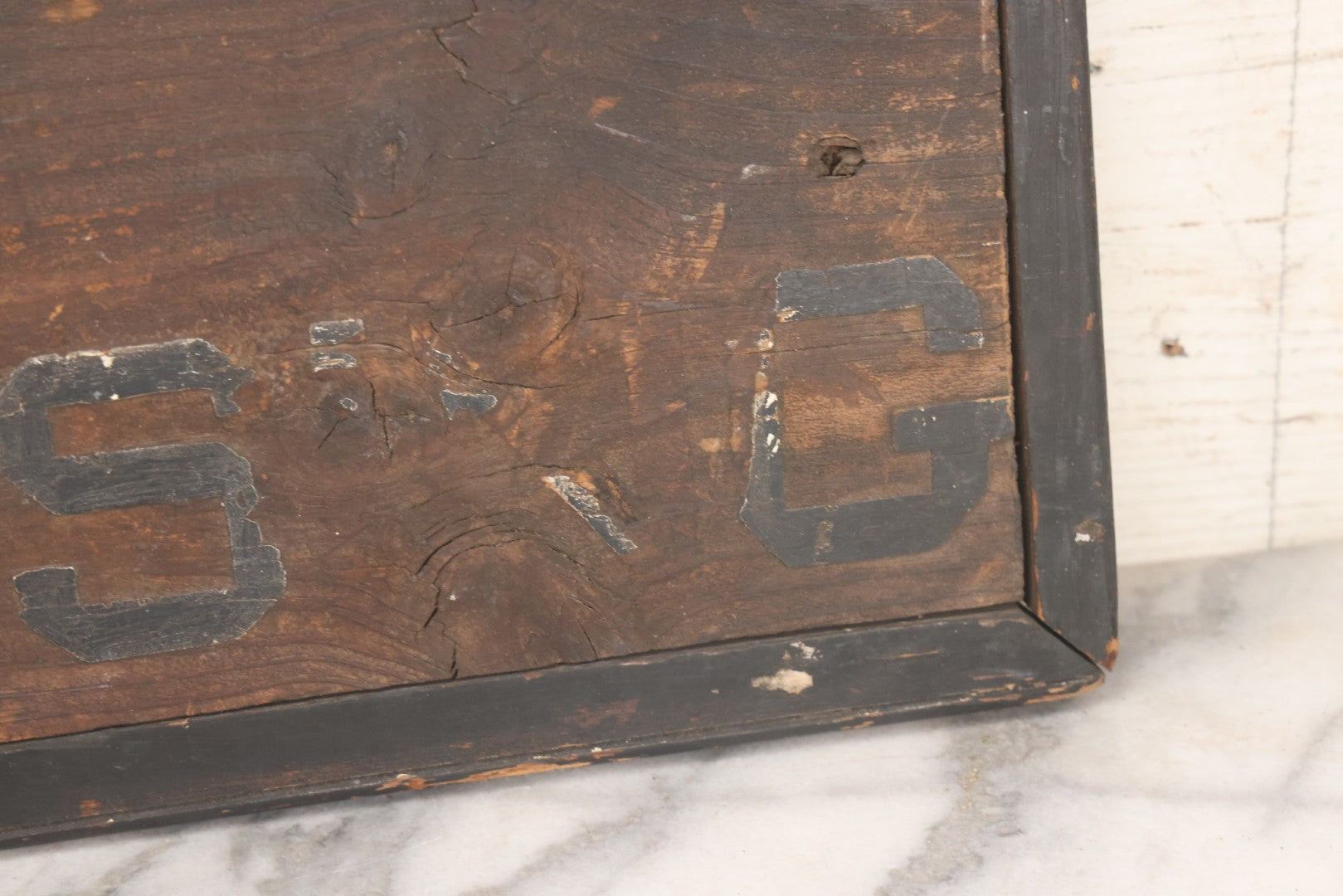 Lot 002 - Antique Carved And Painted "No Trespassing" Wood Sign With Raised Letters And Black Paint, Original Wear As Seen, 22-7/8" W x 8-5/6"H