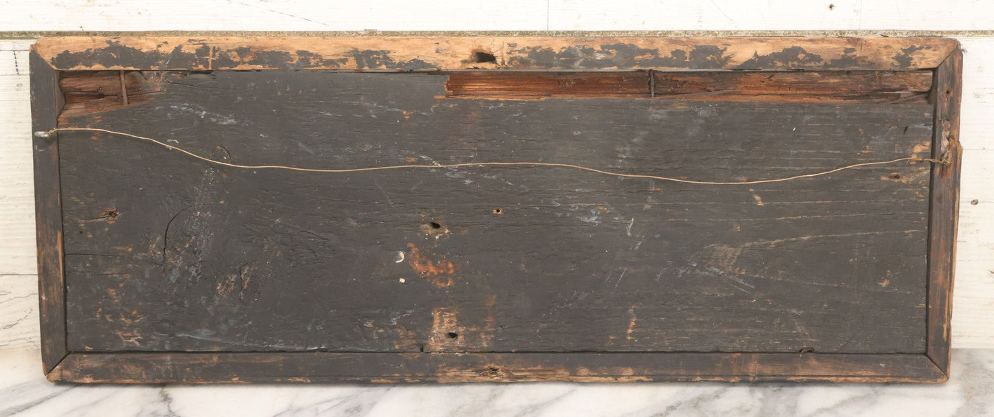 Lot 002 - Antique Carved And Painted "No Trespassing" Wood Sign With Raised Letters And Black Paint, Original Wear As Seen, 22-7/8" W x 8-5/6"H