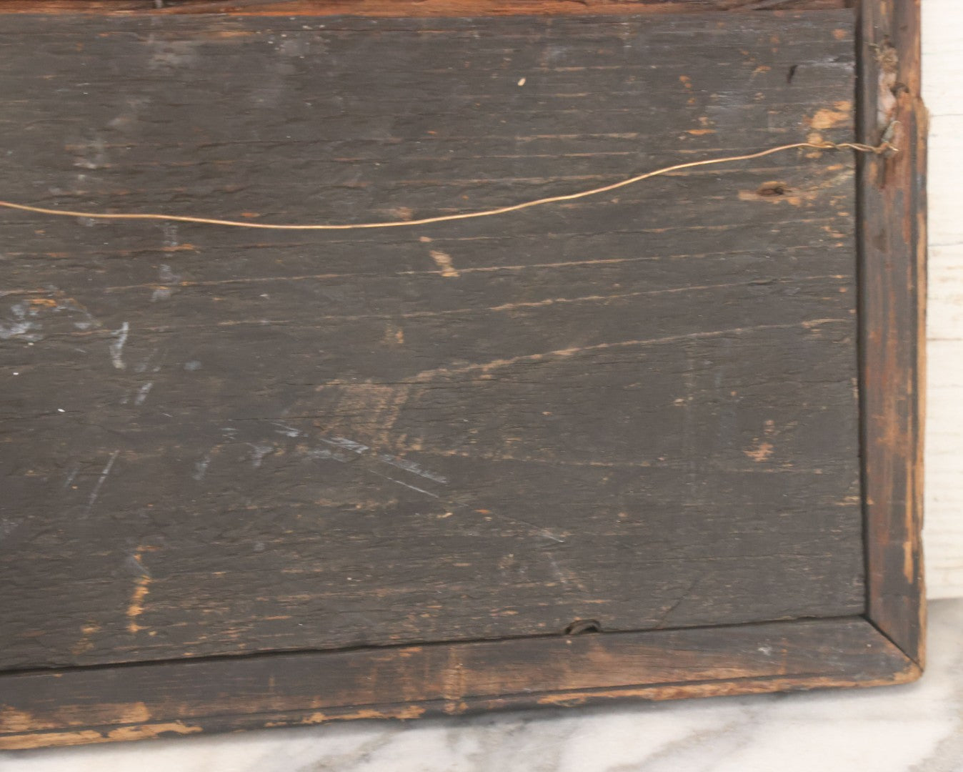 Lot 002 - Antique Carved And Painted "No Trespassing" Wood Sign With Raised Letters And Black Paint, Original Wear As Seen, 22-7/8" W x 8-5/6"H