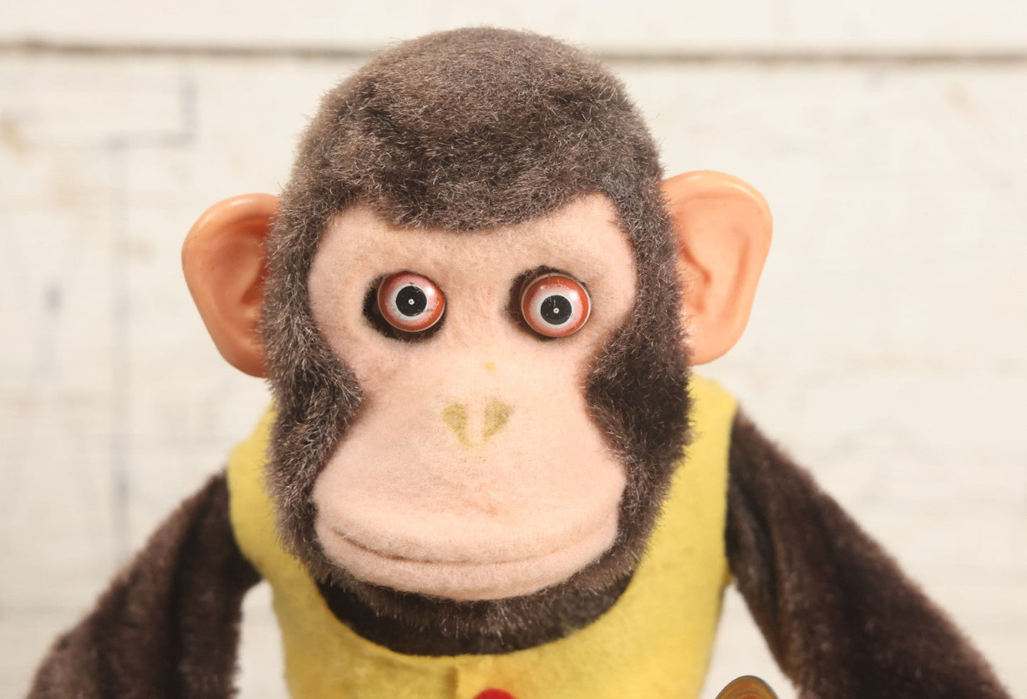 Lot 004 - Vintage Battery Operated Musical Jolly Chimp Animated Toy, Working Condition, Plays Cymbals, Glares And Shows Teeth, In Original Box, Manufactured By Daishin, No. 4910, Made In Japan