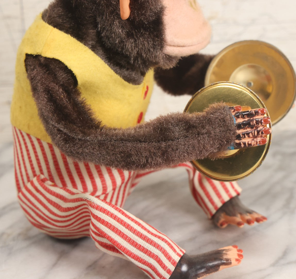 Lot 004 - Vintage Battery Operated Musical Jolly Chimp Animated Toy, Working Condition, Plays Cymbals, Glares And Shows Teeth, In Original Box, Manufactured By Daishin, No. 4910, Made In Japan