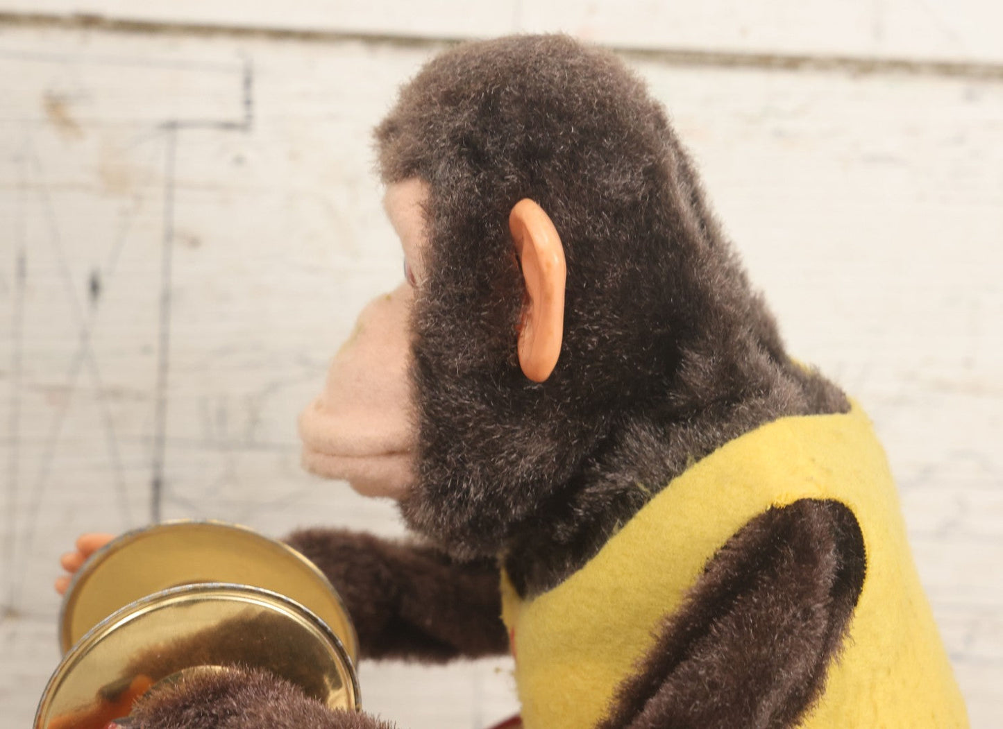 Lot 004 - Vintage Battery Operated Musical Jolly Chimp Animated Toy, Working Condition, Plays Cymbals, Glares And Shows Teeth, In Original Box, Manufactured By Daishin, No. 4910, Made In Japan