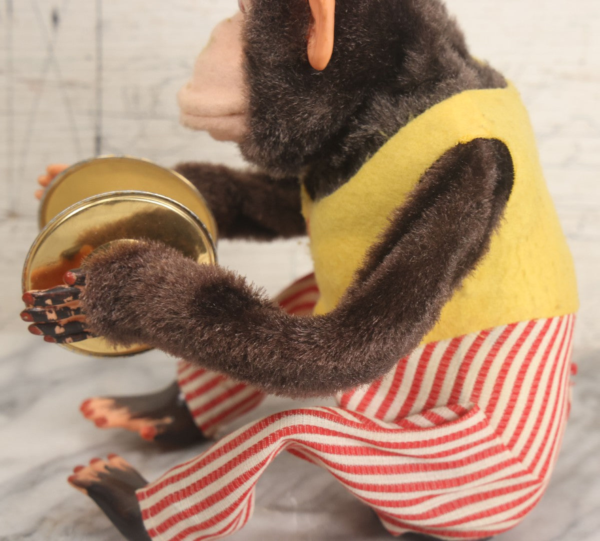 Lot 004 - Vintage Battery Operated Musical Jolly Chimp Animated Toy, Working Condition, Plays Cymbals, Glares And Shows Teeth, In Original Box, Manufactured By Daishin, No. 4910, Made In Japan