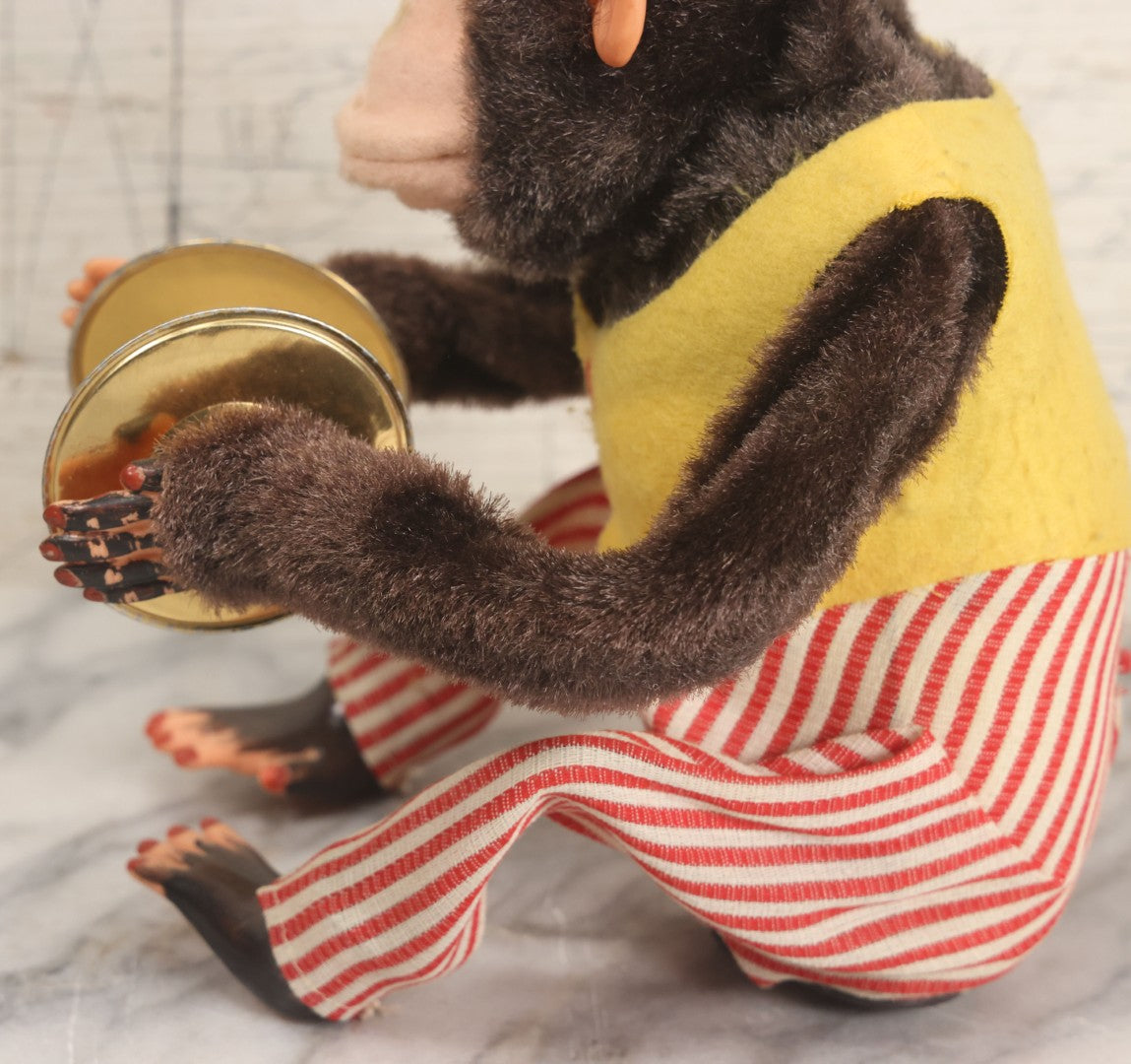 Lot 004 - Vintage Battery Operated Musical Jolly Chimp Animated Toy, Working Condition, Plays Cymbals, Glares And Shows Teeth, In Original Box, Manufactured By Daishin, No. 4910, Made In Japan