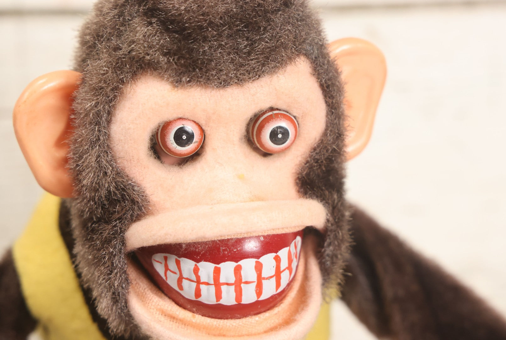 Lot 004 - Vintage Battery Operated Musical Jolly Chimp Animated Toy, Working Condition, Plays Cymbals, Glares And Shows Teeth, In Original Box, Manufactured By Daishin, No. 4910, Made In Japan