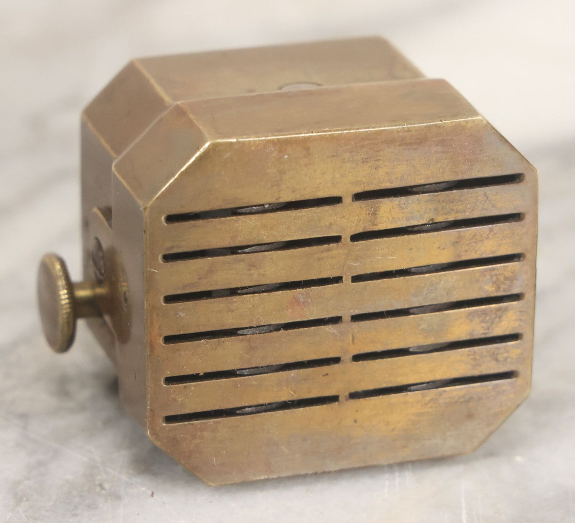 Lot 006 - Antique Brass Spring Loaded Bloodletting Fleam, Medical Device, With Partial Original Box