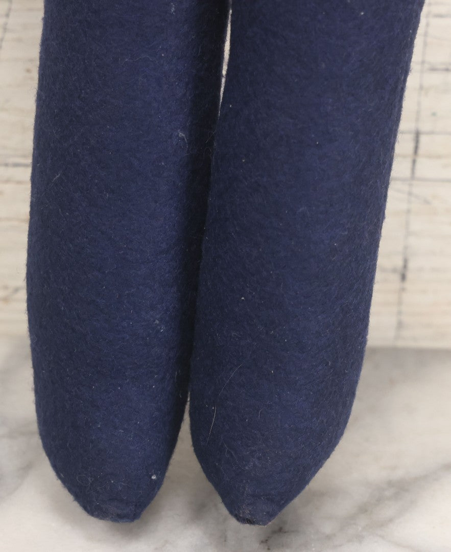 Lot 015 - Vintage Sailor Doll With Stuffed Fabric Body And Paperboard Head, Red Painted Lips And Blue Eyes, With Collar And Hat, 13" Height