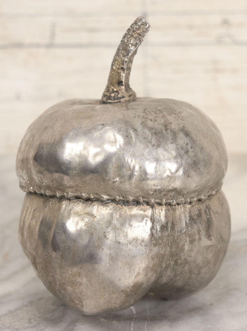 Lot 016 - Vintage Outsider Art Folk Art Fabricated Welded Steel Gourd Sculpture, 4-1/2" Height