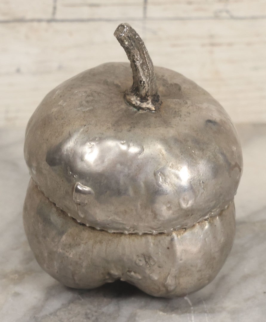 Lot 016 - Vintage Outsider Art Folk Art Fabricated Welded Steel Gourd Sculpture, 4-1/2" Height