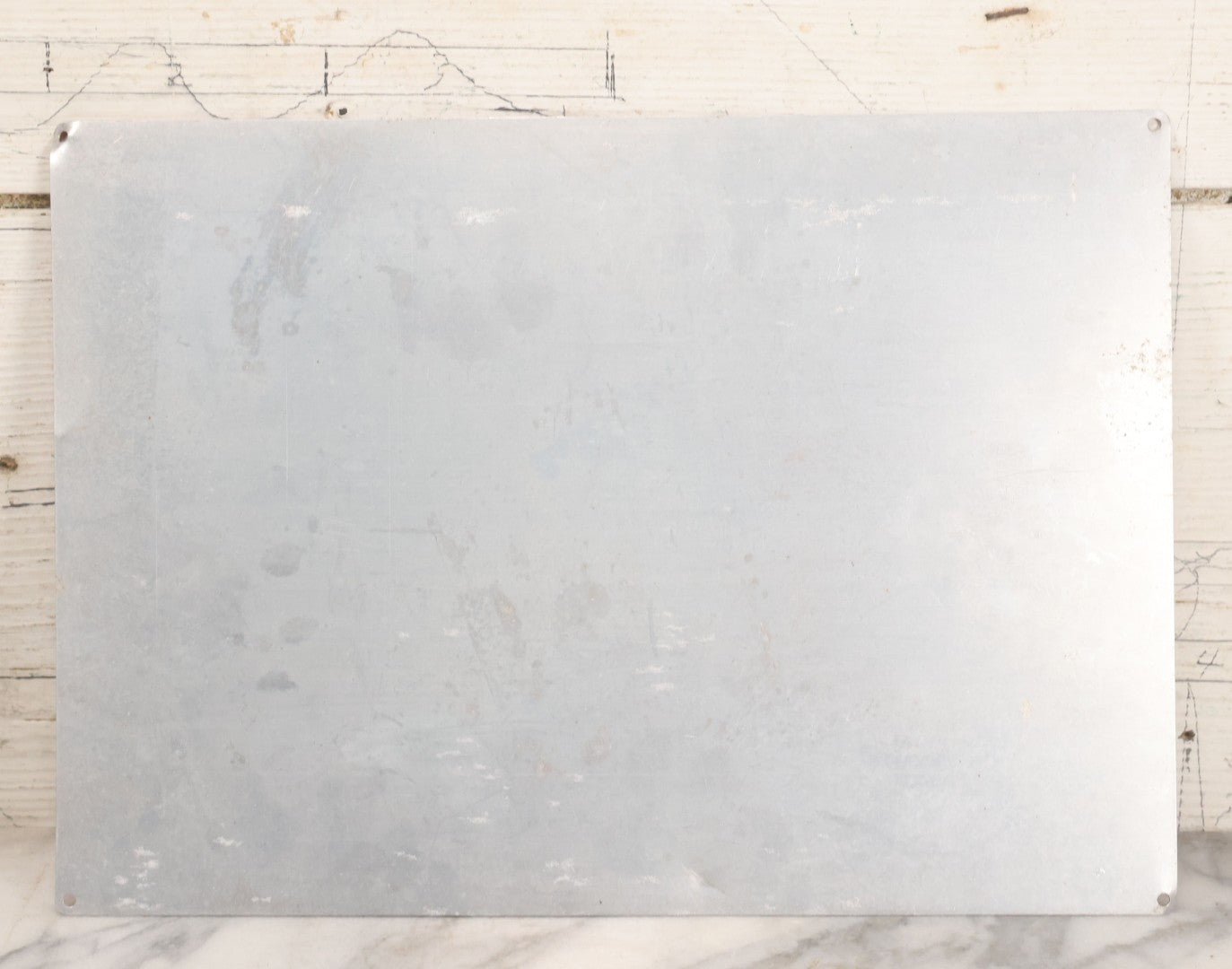 Lot 018 - Vintage Printed Tin Tacker Metal "No Snowmobiles" Red Sign, Manufactured By H.Y.-K.O. Products Co., Cleveland, Ohio, 14" W x 10" H