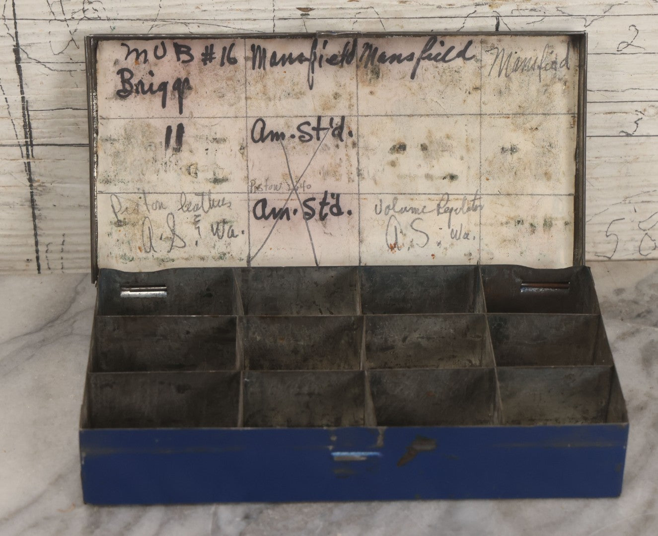 Lot 020 - Vintage "Good" Goods Divided Advertising Tin, "Insure You Against Lost Time," Good Manufacturing Co. Inc., New York