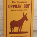 Lot 022 - Vintage Unused Advertising Box For One Dozen Five Cent Size "The Original Orphan Boy Smoking Tobacco" Packs For Pipe Or Cigarette, With Donkey Graphic, John Weisert Tobacco Co., St. Louis, Missouri