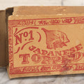 Lot 025 - Vintage No. 1 Japanese Torpedo Fireworks Advertising Cardboard Box, Manufactured By The Hebenstreit Fireworks Co., Lockland, Ohio, Note Wear And Tear