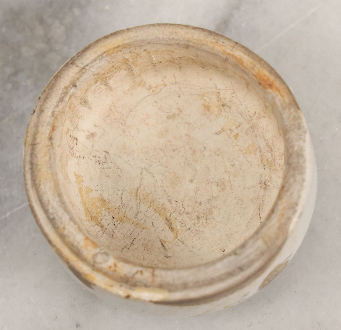 Lot 050 - Antique "Boots Cash Chemists" Decorated Stoneware Apothecary Lid