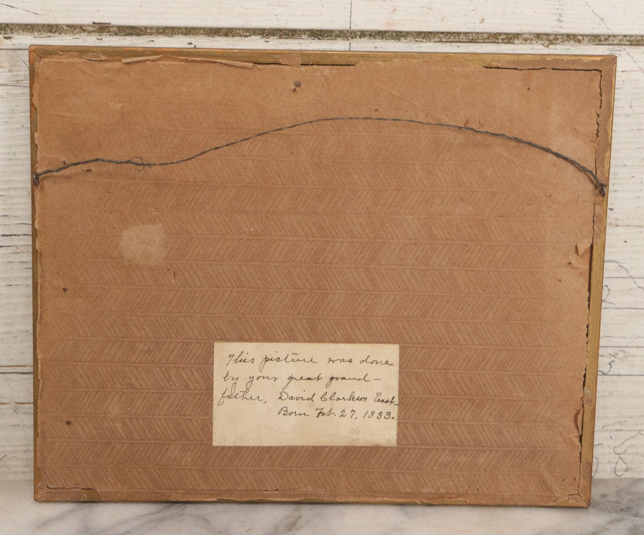 Lot 053 - Antique Hickory Buds Botanical Painting By David Clarkson East (Born Feb 27th, 1833), Painted On May 17th, 1873, In Frame With Provenance On Verso, 10-3/8" W x 8-3/8" H