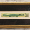 Lot 060 - Vintage Copper Etching Print Titled "Cocodrilo" (Crocodile), Artist Signed, Limited Edition Numbered Print 4/100, Made In Mexico, In Frame, 7-7/8" x 4-1/8" H