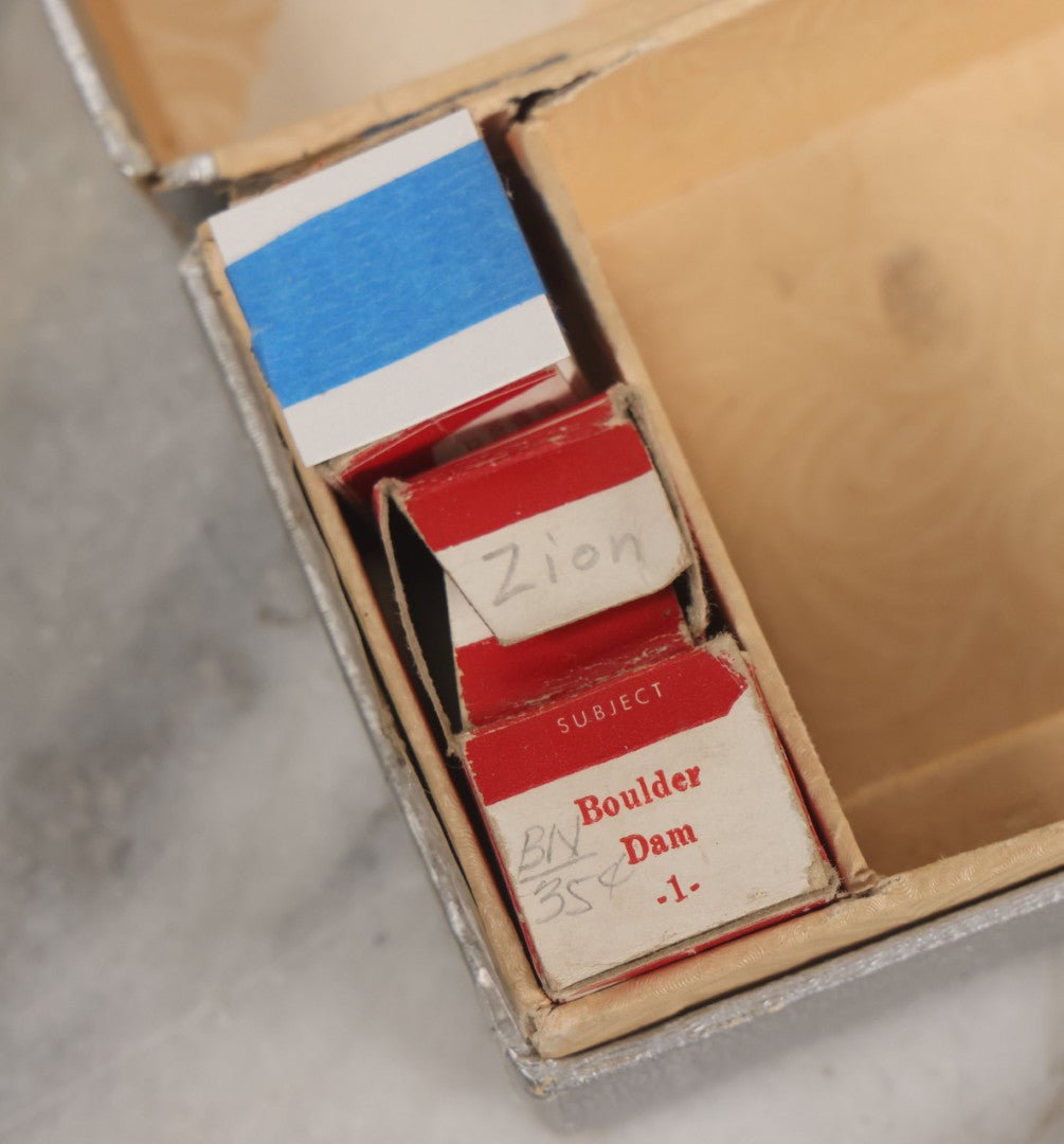 Lot 070 - Vintage Tru-Vue Stereoviewer, Manufactured In Rock Island, Illinois, With Slides Including Zion, Bryce, And Grand Canyon National Parks, Other Parks And Forests, Utah Parks Company, Cedar City, Utah, With Box