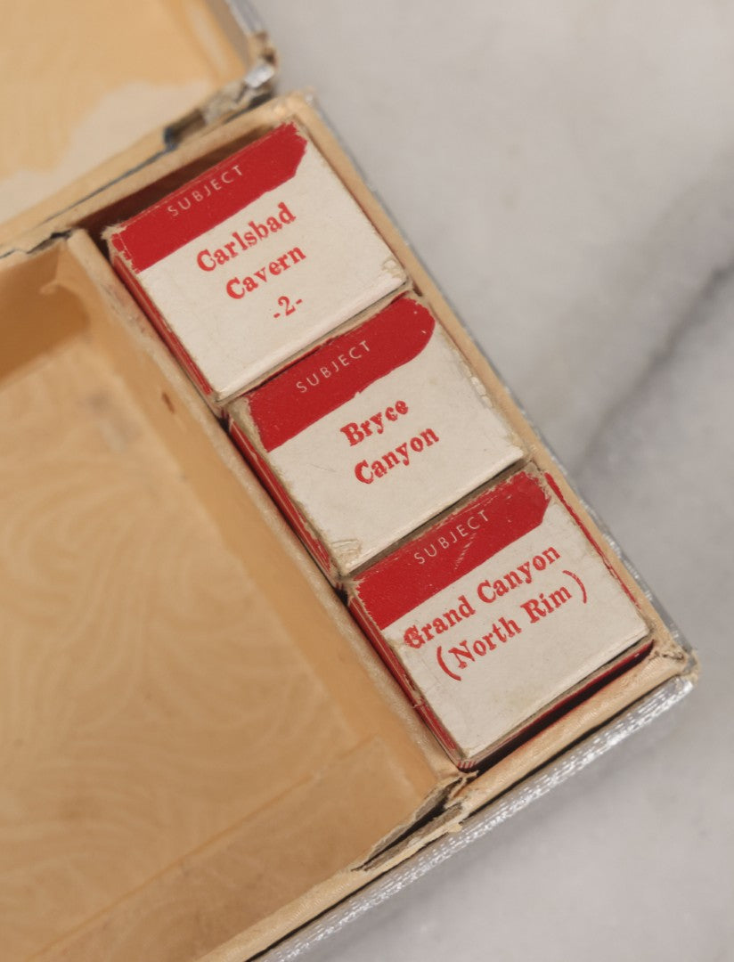 Lot 070 - Vintage Tru-Vue Stereoviewer, Manufactured In Rock Island, Illinois, With Slides Including Zion, Bryce, And Grand Canyon National Parks, Other Parks And Forests, Utah Parks Company, Cedar City, Utah, With Box