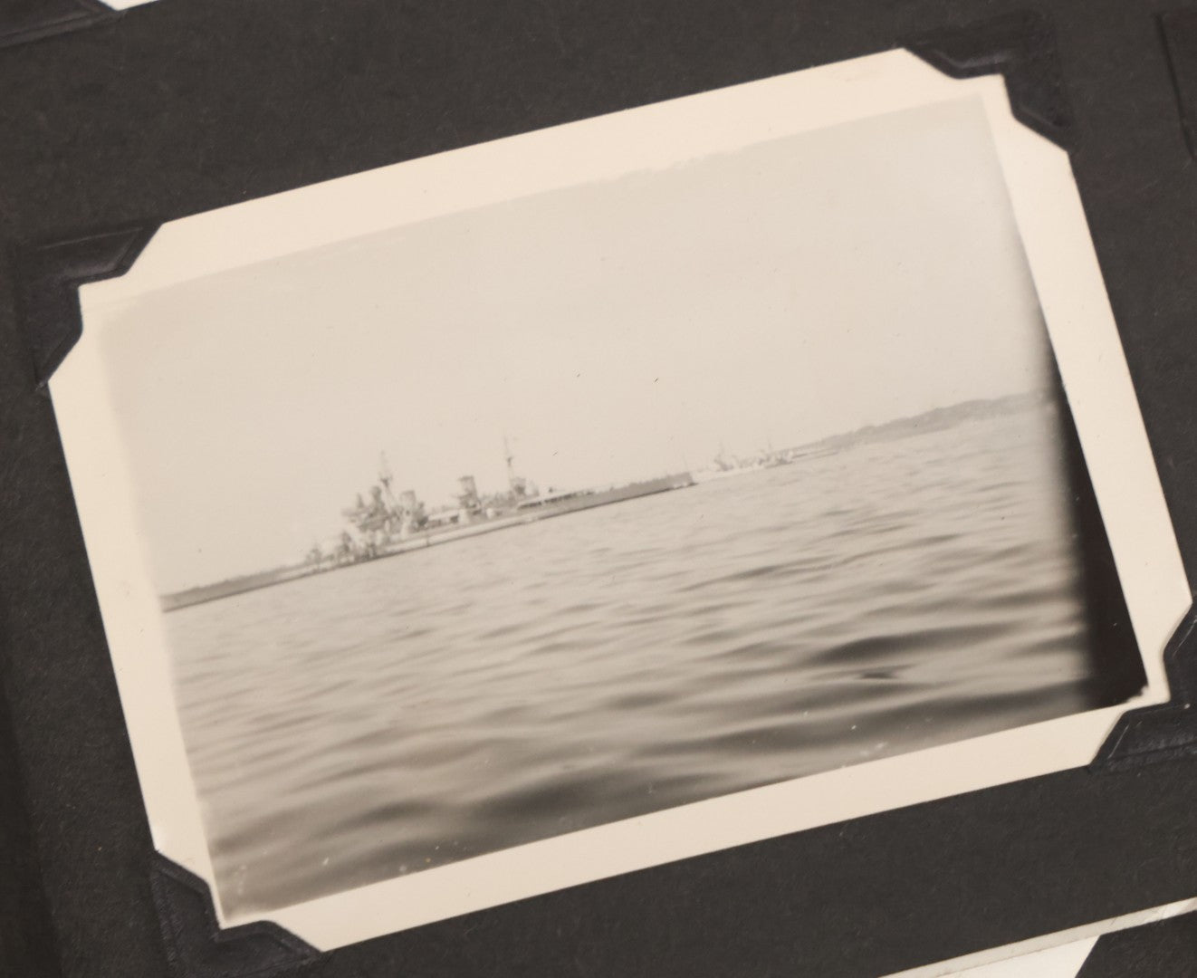 Lot 072 - Vintage Snapshot Photo Album With 80+ Photographs, Including Photos Of Europe, Naval Submarines And Battleships, Figural Topiary Sculpture Shrub Garden, Old Stone Houses, Pets And More, Many Loose Photos