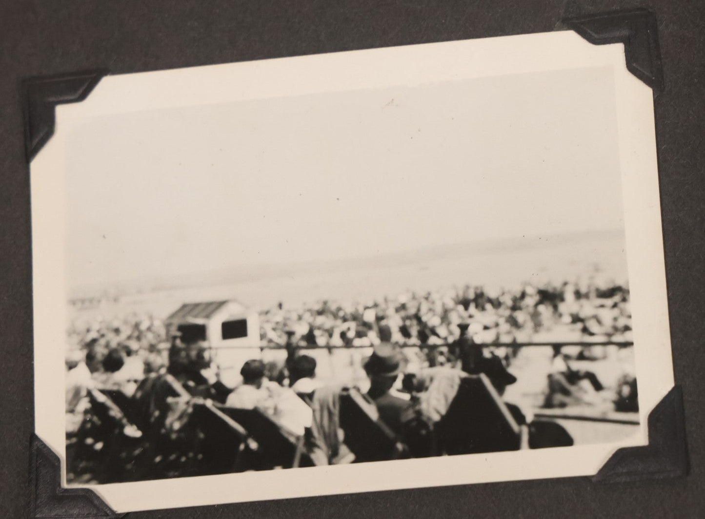 Lot 072 - Vintage Snapshot Photo Album With 80+ Photographs, Including Photos Of Europe, Naval Submarines And Battleships, Figural Topiary Sculpture Shrub Garden, Old Stone Houses, Pets And More, Many Loose Photos